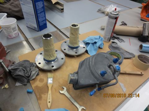 1986 Ford Bronco - fresh spindles and an HD saginaw pump with dual return lines for a future hydroboost install.