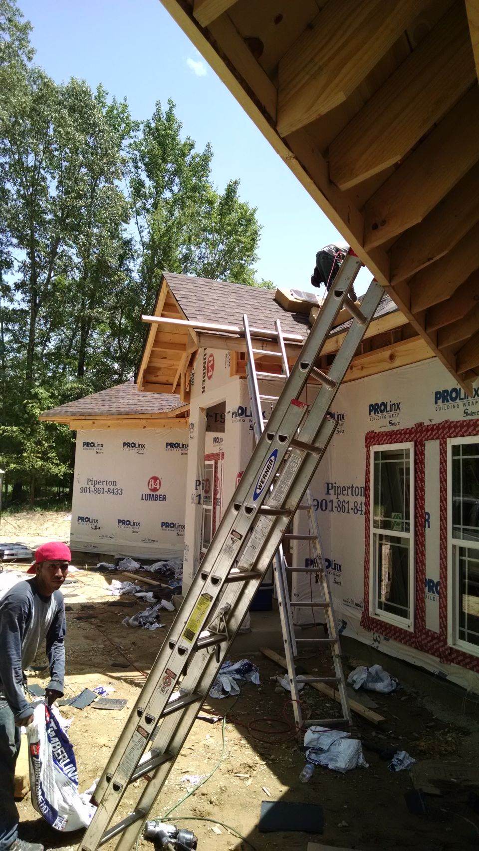 Shingles going up...