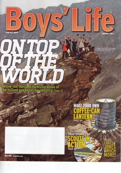 1996 Ford Bronco - Boys' Life magazine cover features a headline about climbing and a photo of people on a mountain peak.
