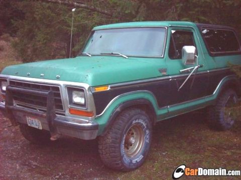 1978 Ford Bronco - This 1978 Ford Bronco is parked outdoors with trees in the background.