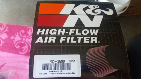 1992 Ford Bronco - Box for a K&N High-Flow Air Filter, part number RC-3690, made in the U.S.A.