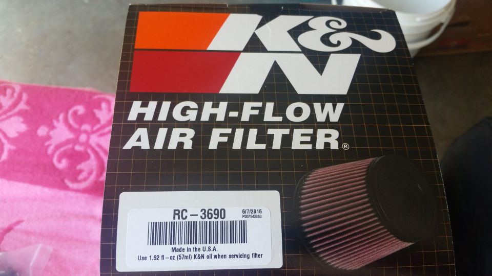 K&N High-Flow Air Filter box with part number RC-3690