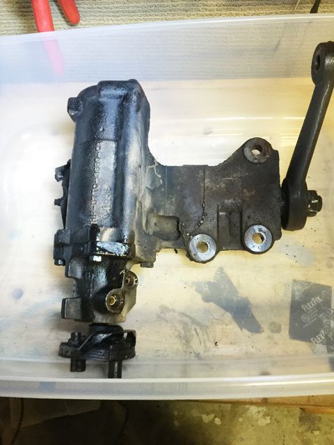 1978 Ford Bronco - This is a power steering gearbox, likely removed for repair or replacement.