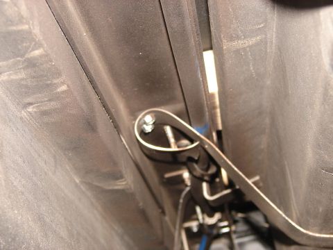 1973 Ford Ranchero - not sure why this is bent around so you cannot get to bolts