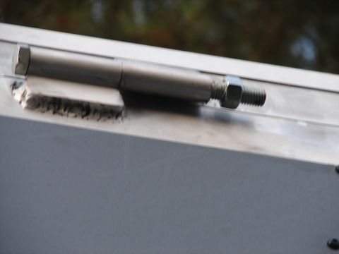 1973 Ford Ranchero - One of nuts for the hinges on hay box is already backing off the bolt. They should be double nutted or Nyloc style and then bolts could be…