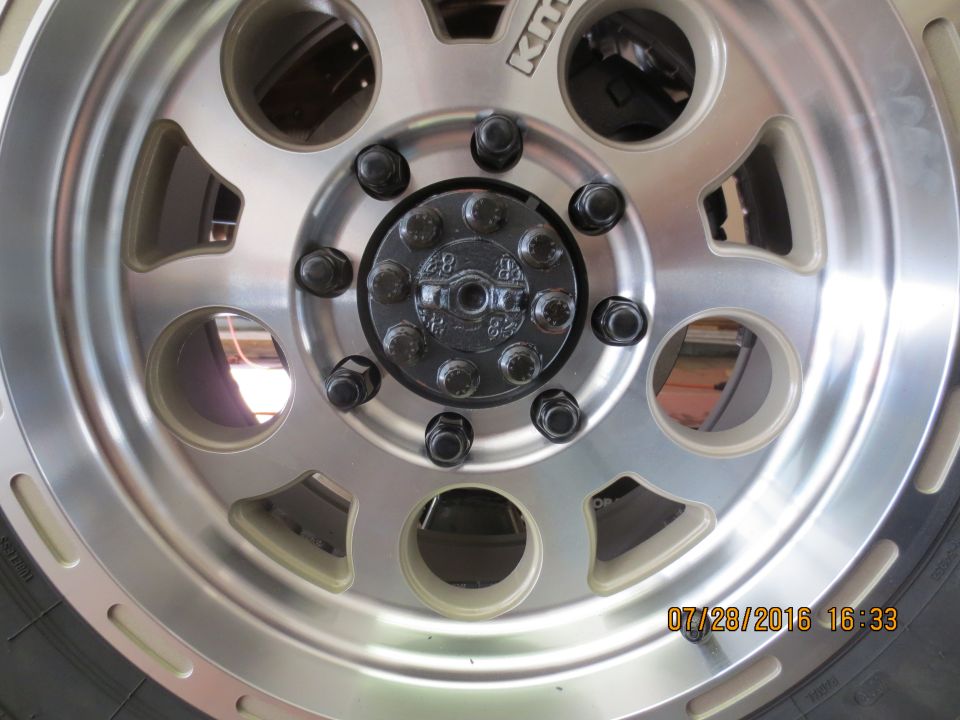 I think black lugs look really good.