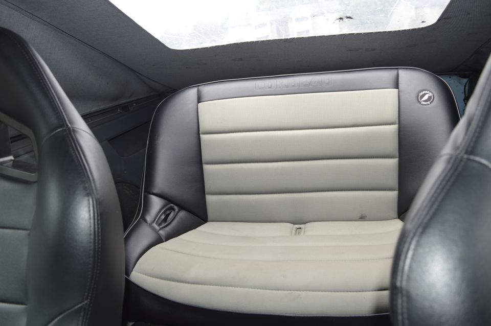 1992 Ford Bronco interior showing rear seats and sunroof