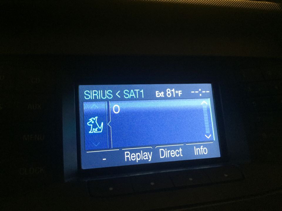 SiriusXM button enabled, before swapping in the head unit (ACM).