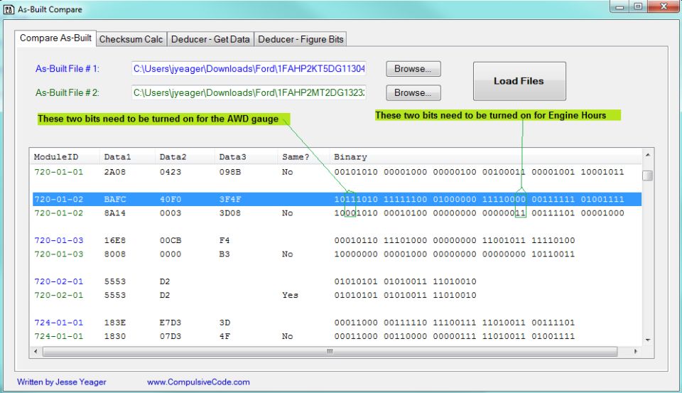 Shot of the bits that need to be changed, but this is pre-programed in FORscan. Some newer version of FORscan are missing the setting. 


720-01-02 8A14 0003 3D08

to:

720-01-01 BA14 0003 3D38