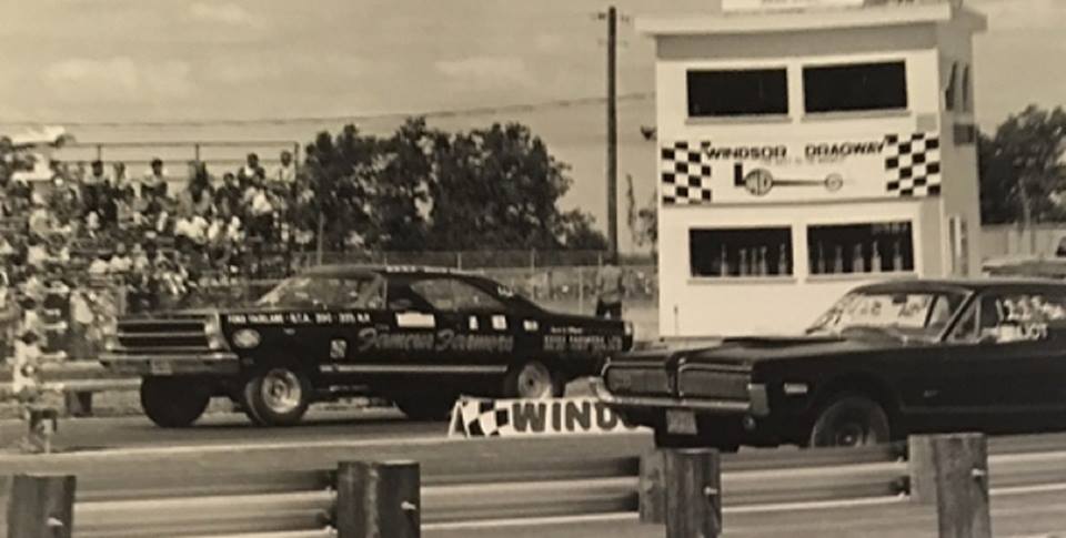 1968 Mercury Cougar drag car at Windsor Dragway