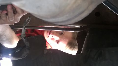 1996 Ford F-150 - She got to get underneath and crank wrenches!