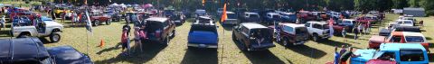 1979 Ford Bronco - The show at The Val-Du camp grounds in panoramic view.
