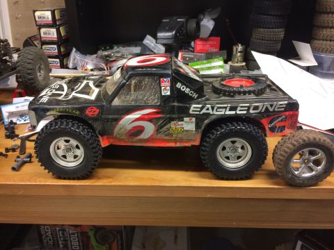 1989 Ford Bronco - A toy car with graphics is shown from the side.