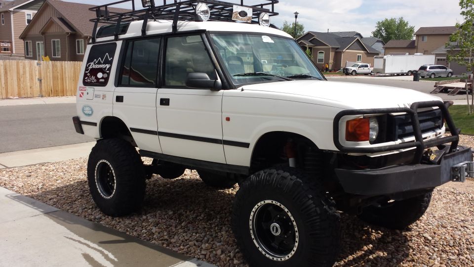 1995 Land Rover body on a 1990 bronco Chassis 351W EFI, C6
D60 HP, King Pin, 10.25  37x12.5x17 Truxus MT