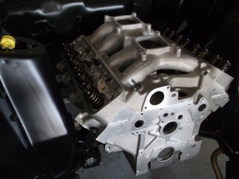 1967 Ford Mustang - Mocking up an all aluminum engine for fit.