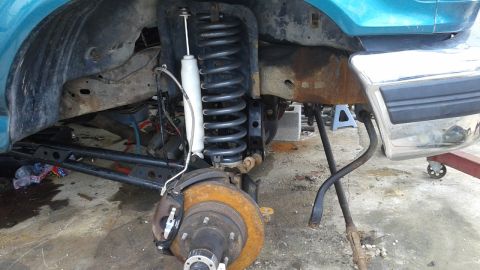 1996 Ford Bronco - installed the 5.5 inch Deaver coil springs. got the 6 inch BDS Suspension shocks installed. have the radius arm brackets relocated and moun…