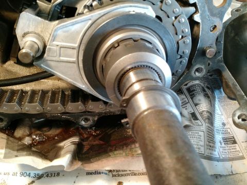 1992 Ford Bronco - A close-up view of internal mechanical components, likely from a vehicle's drivetrain, is shown.