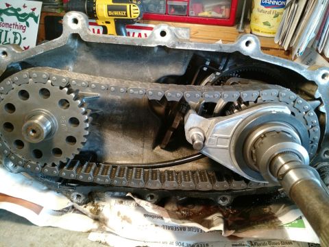 1992 Ford Bronco - Close-up view of the internal components of a transfer case, likely from a 1992 Ford Bronco.