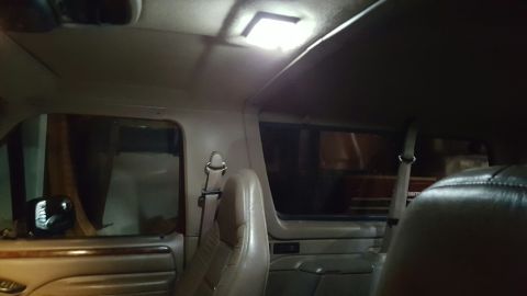 1996 Ford Bronco - Interior view of a 1996 Ford Bronco, highlighting the overhead LED lighting and seating.