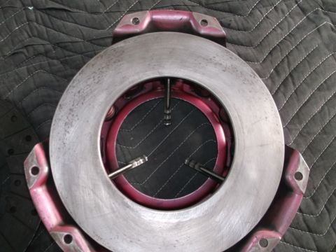 1971 Ford Ranchero - A close-up view of a clutch pressure plate, a component of a vehicle's drivetrain.