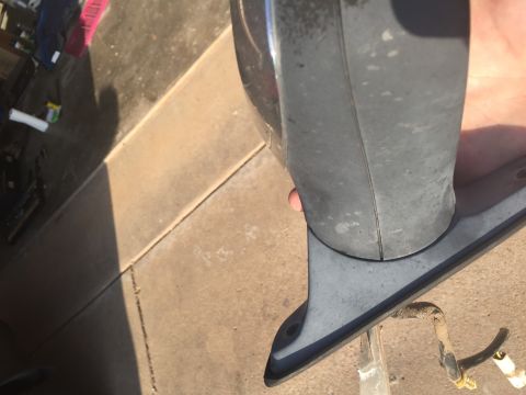 1994 Ford Bronco - Another picture of how bad the fading is on the metal mount. It was annoying to see this while driving.