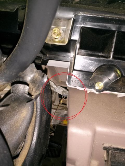 1996 Ford Bronco - Close-up of an interior component with part number visible.