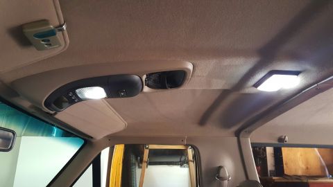 1996 Ford Bronco - Overhead console and interior lights visible in a 1996 Ford Bronco.