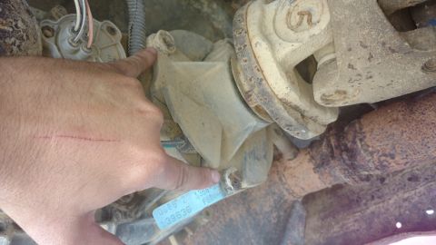 1996 Ford Bronco - Two of the four rear tail housing bolts. I will need to swap internal shafts and chain assembly to repair the Manual donor case and get it…