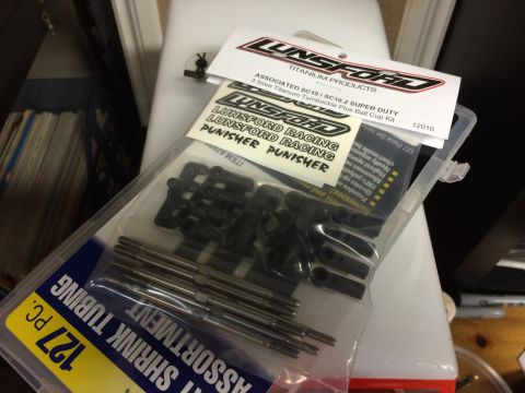 1989 Ford Bronco - This package contains titanium turnbuckles and ball cups for an Associated SC10/SC10.2 RC car.