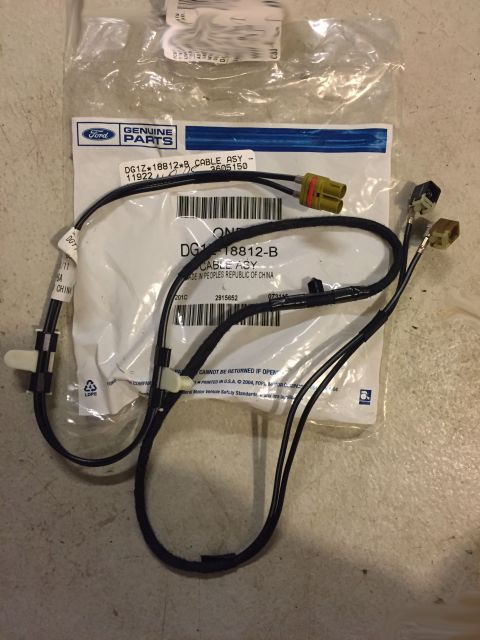 2013 Ford Taurus - DG1Z-18812-B If the other wiring is in place, most Sedans are missing all of the wiring.