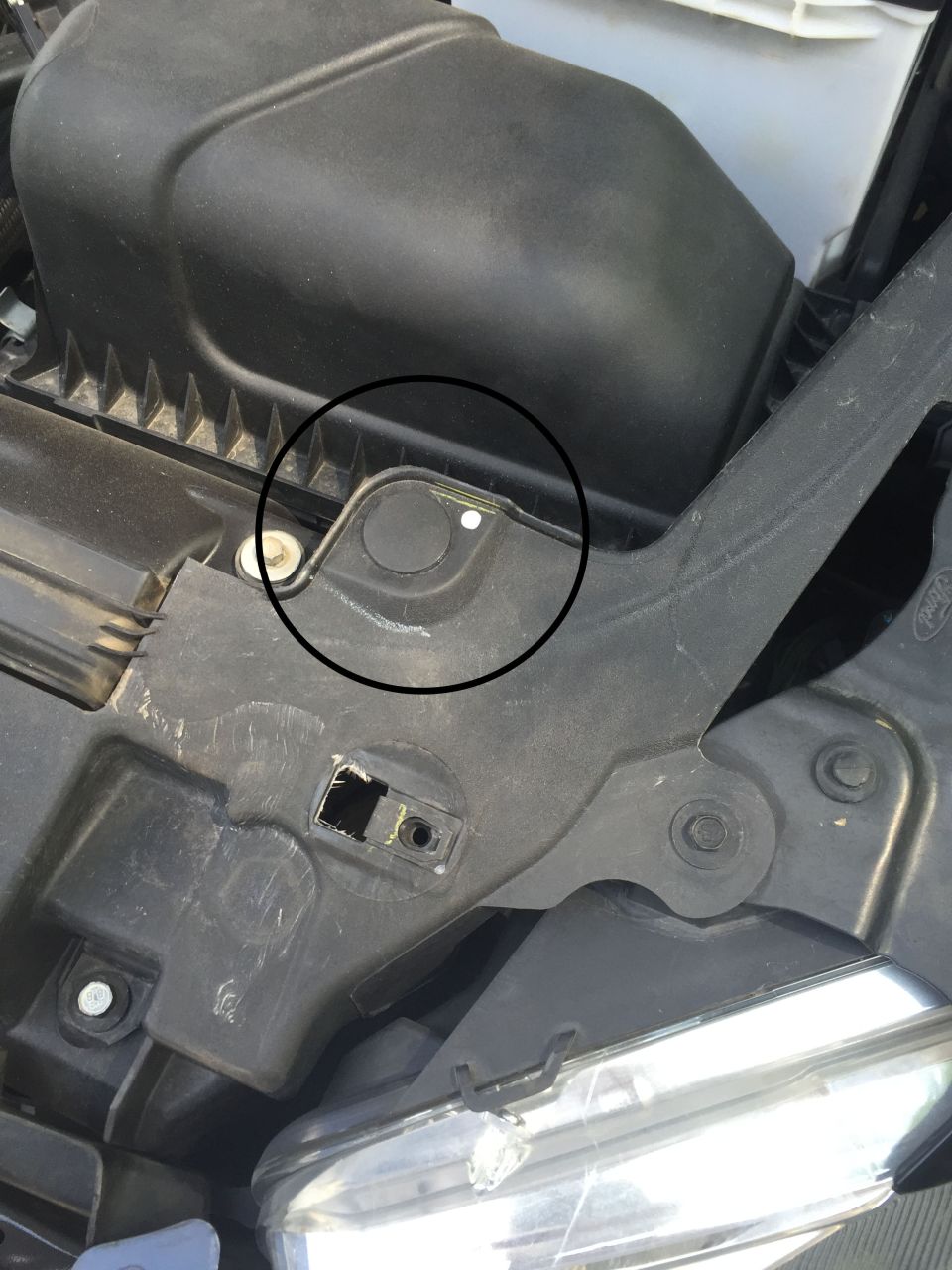 hood pin install location.