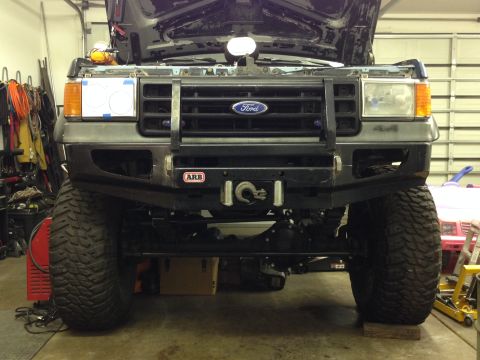 1988 Ford Bronco - Custom front bumper with ARB branding and a winch is fitted to a 1988 Ford Bronco.