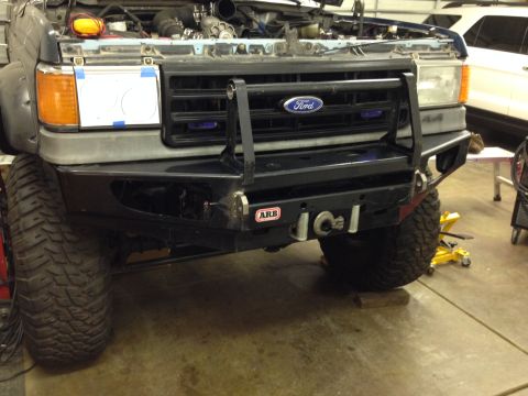 1988 Ford Bronco - Front view of a 1988 Ford Bronco showing the grille and ARB bumper.