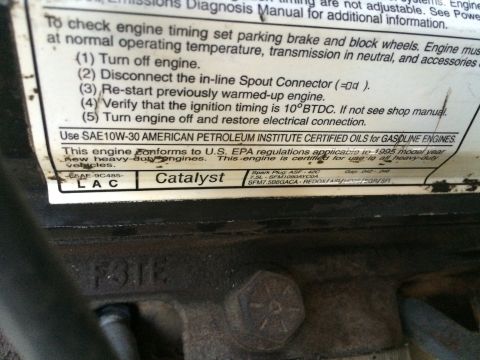 1988 Ford Bronco - Engine emissions sticker details engine specifications and EPA regulations applicable to 1995 model year vehicles.