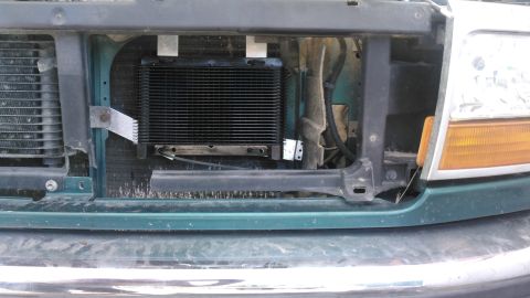 1996 Ford Bronco - i have a air cooled oil cooler. it has 1/2 inch NPT threaded connections which i have pointed to the bottom. the cooler did not inclued any…