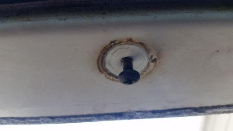 1973 Ford Bronco - Door lock cylinder detail, likely from a vehicle's exterior.