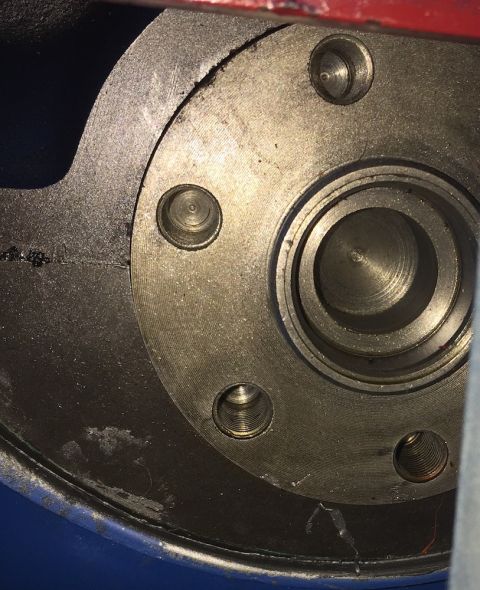 1978 Ford Bronco - Engine crankshaft flange detail, showing machined surfaces and bolt holes.