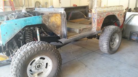 1979 Ford Bronco - This Ford Bronco body is in the process of restoration, with its interior and exterior panels removed.