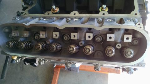 1985 Jeep CJ7 - This is a close-up view of an engine's cylinder head, showing internal components like valves and springs.
