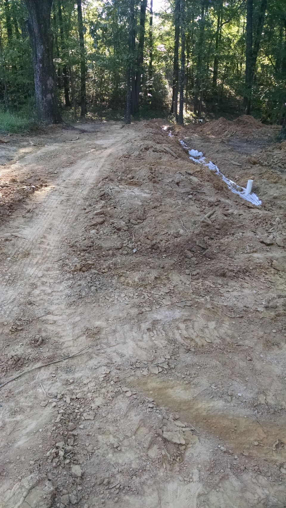 The West half of the curtain drain.