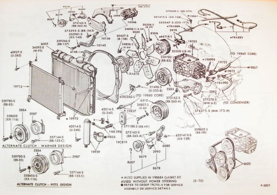 1967 - 68 390 428 air conditioning Mustang Cougar