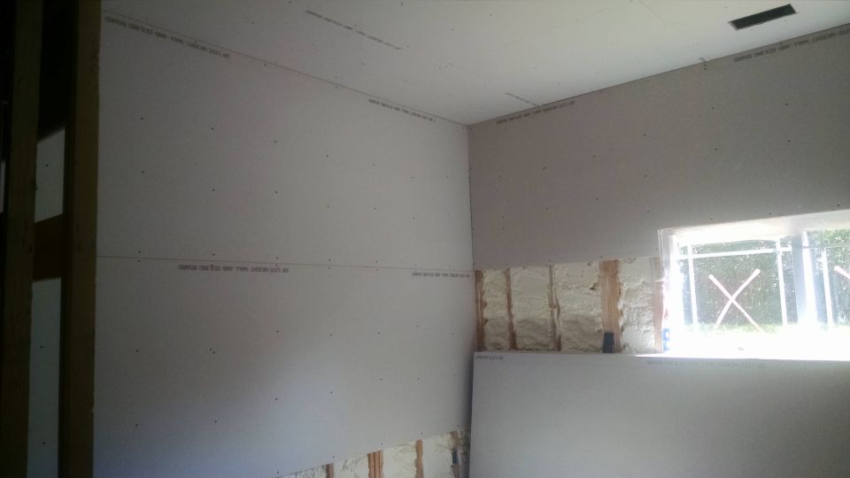They got about half the house done on the 16th. Master bedroom looking southeast.