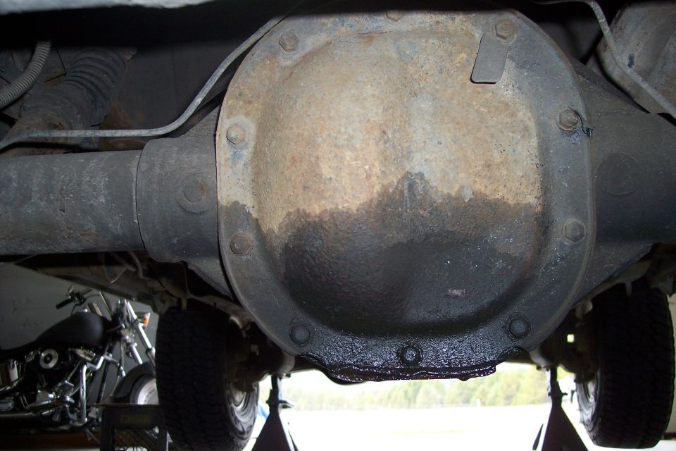 Rear differential with oil leak