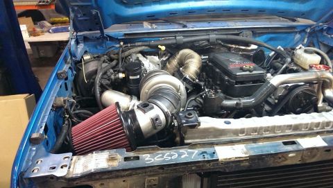 1995 Ford Bronco - Custom engine build a turbocharger and aftermarket air intake system.