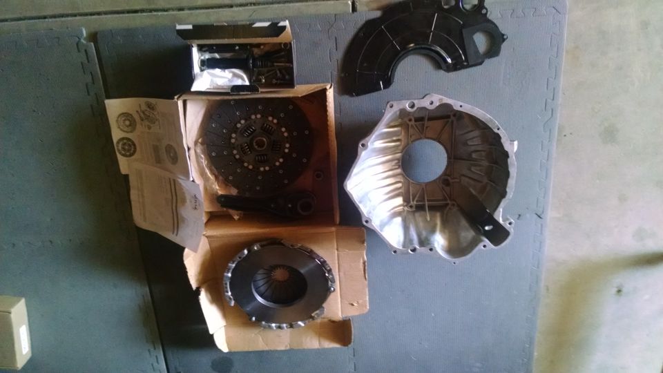 New clutch kit and bell housing for a Jeep CJ7