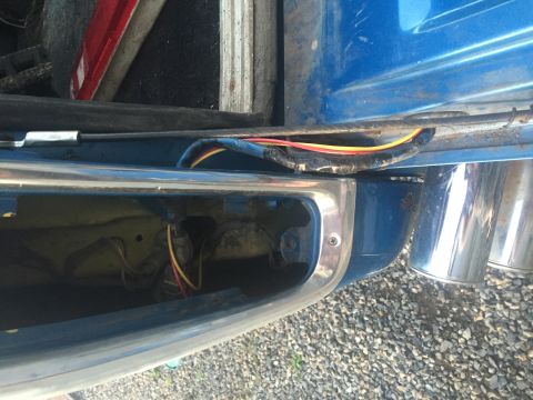 1979 Ford Bronco - Wires through the firewall and frame to the tail light
