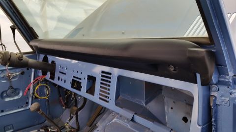1973 Ford Bronco - Installation of new dash pad.
