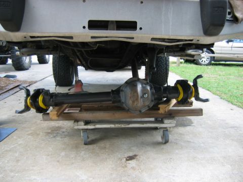 1992 Ford Bronco - Rolling the solid dana 44 into it's new home. used 4 degree c-bushings.