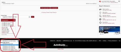 1986 Ford Bronco - This is a screenshot of a forum page. The user is interacting with a dropdown menu labeled "Quick Style Chooser".