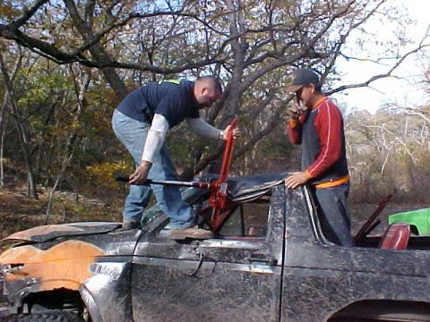 1983 Ford Bronco - Buddies fixing it back up while I am in the hospital